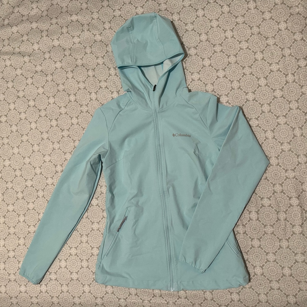 Columbia Women's Heather Canyon Softshell Jacket spring blue heather size M